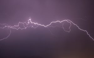 lightning in the sky during a storm